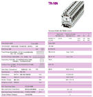 101A Din Rail Terminal Blocks 800V 25mm2 Brass 12.2mm Terminal Width