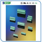 9.52mm PCB Screw Terminal Block 300V 30A 2 - 16 Poles Green Color