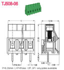 Pluggable 6.35mm PCB Terminal Blocks 300A Euro Type Raising Series