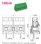 9.52mm PCB Screw Terminal Block 300V 30A 2-16 Poles Green Color M3