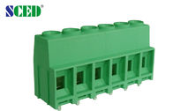 9.52mm PCB Screw Terminal Block 300V 30A 2 - 16 Poles Green Color