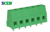 300V 10A 5.00mm PCB Screw Power Terminal Blocks , Right Angle Wire Inlet