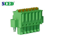 Green 2P - 20P Pluggable Terminal Blocks , Pitch 3.50mm Plug in Terminal Blocks