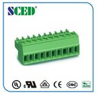 Female Type PCB Plug In Terminal Block 3.81mm 5.08mm Pluggable Green Connector