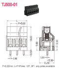 Black 5.0mm Pitch PCB Terminal Block With 300V 10A TJ500 - 01