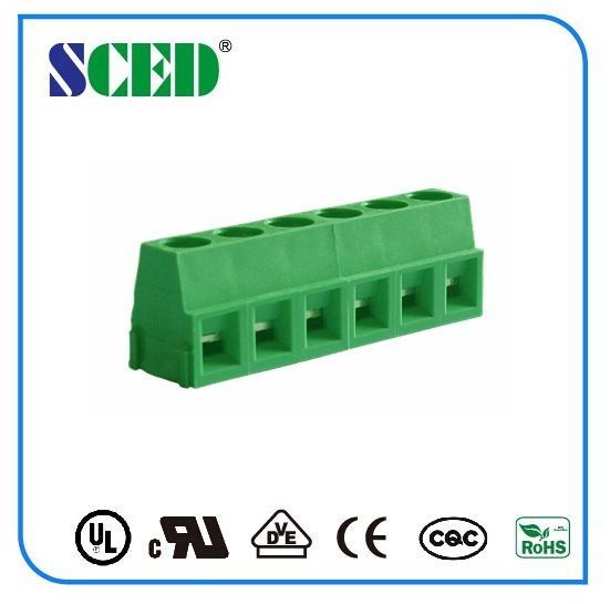 Pitch 5.08mm Screw Type Terminal Block Green Plastic 300V 10A 5.08mm Pitch
