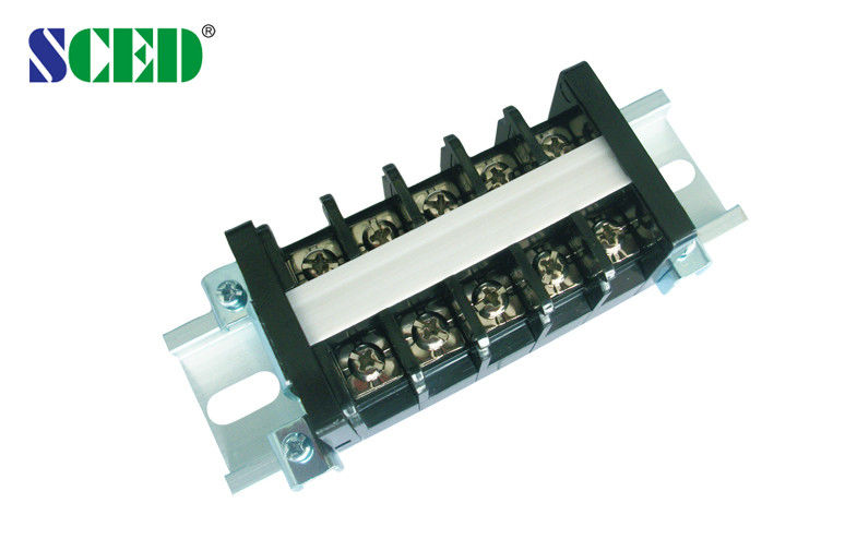 600V 30A 12.00mm PCB Rail Mounted Terminal Blocks Connectors , Any Poles Available