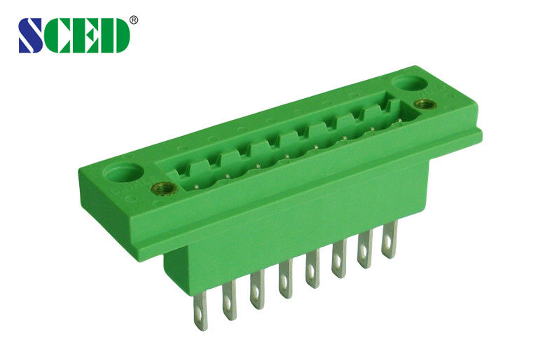 Through Panel 18A 300V Plug In Terminal Block 5.08mm Pitch , Male Sockets