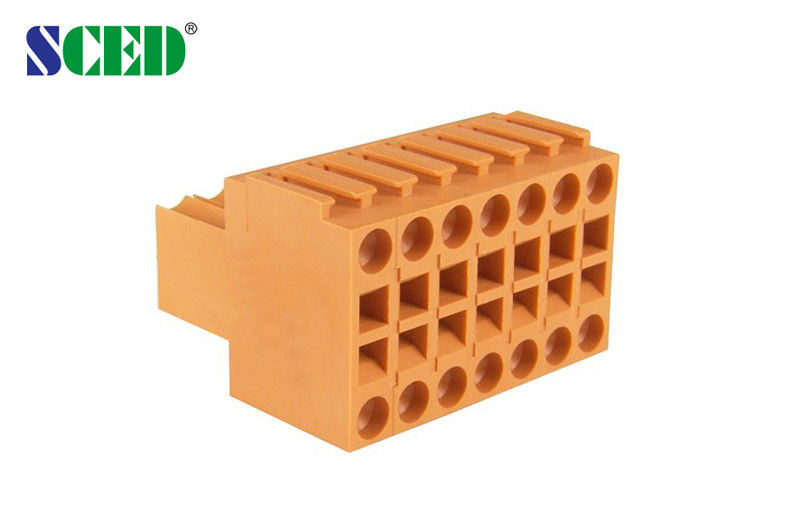 3.50mm 300V 8A , Double Levels Plug In Terminal Block Connector 2*2P - 24*2P