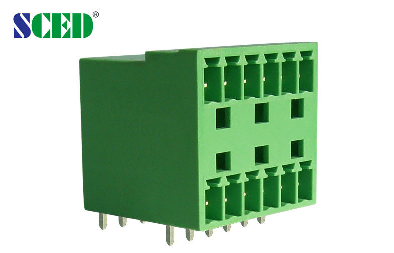 300V Male Pluggable Terminal Block , 3.81mm Pitch Plug In Electrical Terminal Block