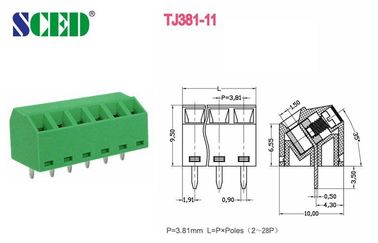 Quick Connect 16-24 AWG 45 Degree Screw Terminal Block 2 Pin - 28 Pin 3.81mm