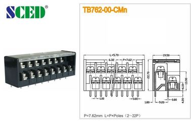 2-22 Poles Electric Barrier Terminal Block Connector 300 Volt