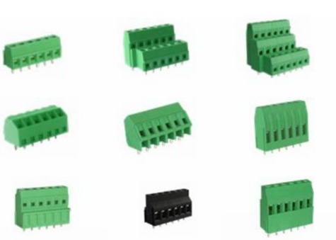 10A 2P-28P Right Angle Wire Inlet Terminal Block PCB Pitch 3.81mm 300v