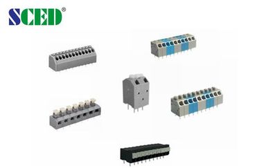 45 Degree Wire Inlet Spring Type Terminal Block Pitch 3.50mm 300v 2P-28P