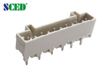 Grey 18A 7.50mm Plug In Terminal Block Male Header , Vertical Wire Inlet