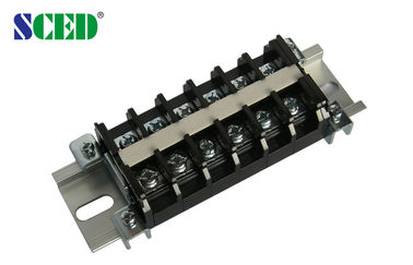 PCB Panel Mount Terminal Block 11.50mm 600V 30A PC Black Screw Terminal Connector