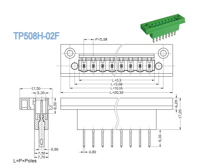 Through Panel Male Pluggable Terminal Block
