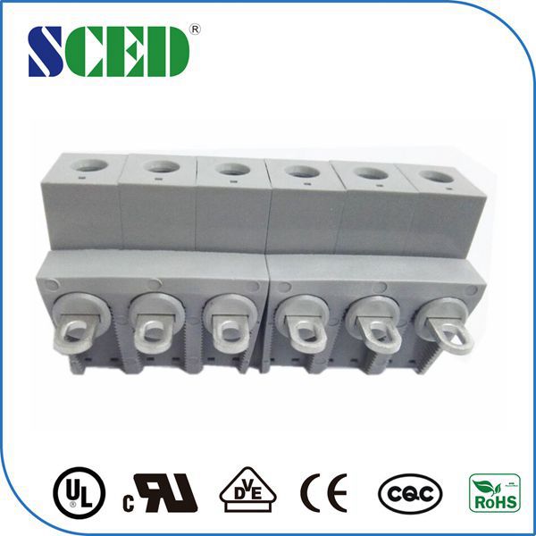 Panel Conector Block Panel Mount Wiring Terminal Block Feed Through Connector 600V 50A