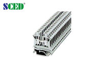 Right Angle Wire Inlet 600V 50A Rail Mounted Terminal Blocks Width 8.2mm
