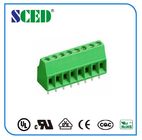 12 Poles Electronic Green pcb terminal block connector PA66 Pitch 2.54mm