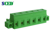 PA66 Brass Green Electrical Terminal Blocks Pitch 5.08mm 300V 18A 2-22 Poles
