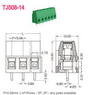 Green Color 5.08mm Pitch PCB Screw Terminal Block 300V 10A M3 2-24 Poles