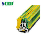 Electrical Din Rail Terminal Blocks , 10.2mm Wire Connecting Terminals