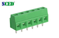 Green 300V 10A PCB Mount Terminal Block Pitch 3.5mm For Electric Lighting