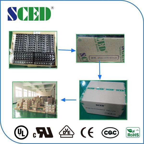 Electrical Barrier Terminal Block 600V 40A OEM / ODM For INVERTERS