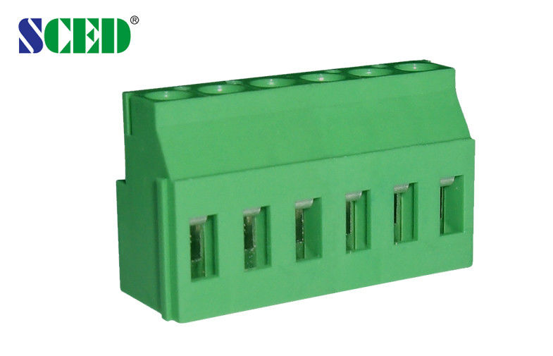 PCB Green Terminal Block 5.08mm Spacing Center 300V 10A PA66 Brass