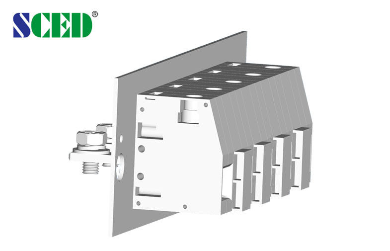 Copper Through Panel Terminal Blocks PA66 UL94 V0 Steel Tin Plated