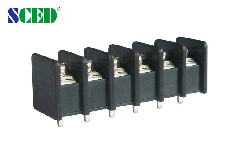 Center Spacing 8.25mm Barrier Terminal Block PBT UL94-V0 Brass for Power Connections