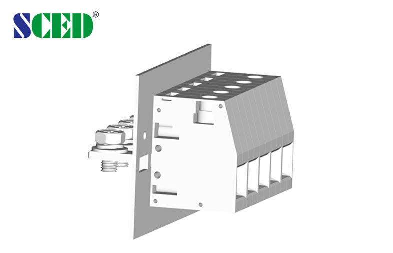 M6 Screw 150A Feed Through Terminal Blocks 600V 6-1/0 AWG 18.8mm Width