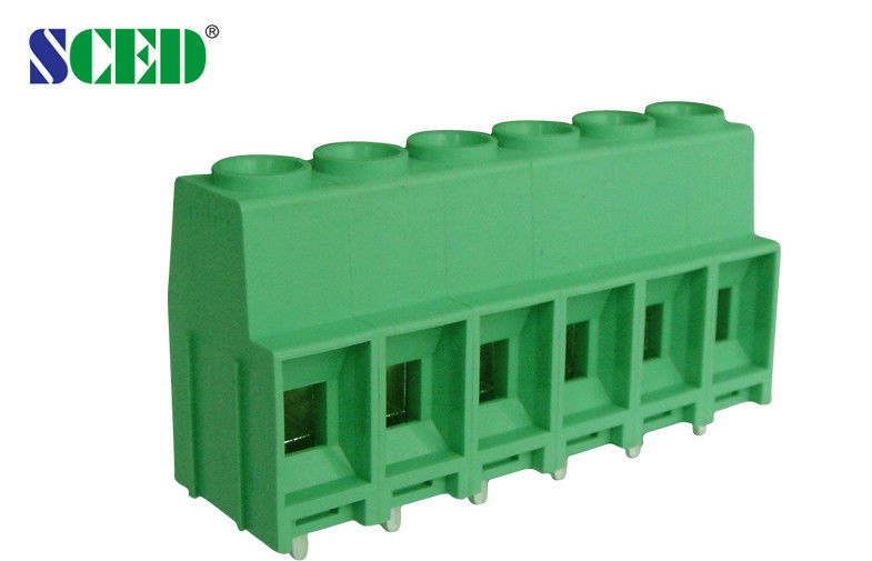 Green Color 9.52mm PCB Screw Terminal Block 300V 30A 2-16 Poles M3