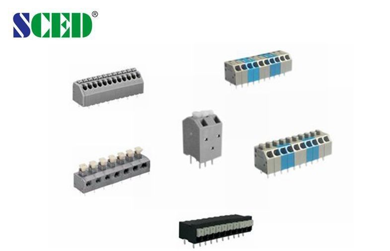 45 Degree Wire Inlet Spring Terminal Block Pitch 3.50mm 300v 2P - 28P