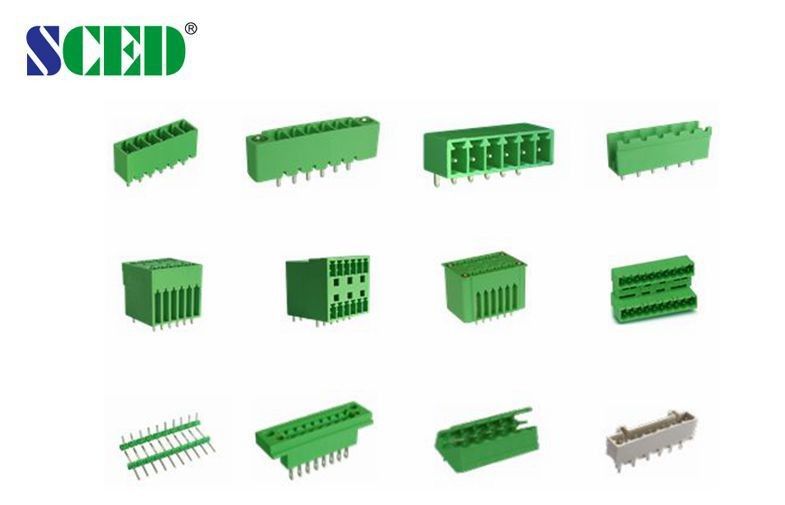 7.62mm Header Male Connector 300V 2 -16 way Plug In Type Terminal Connection