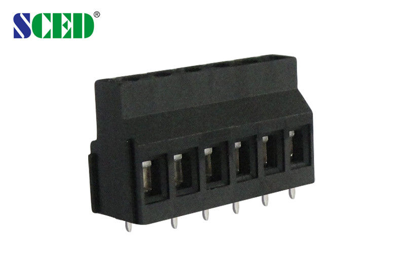 5.08mm 10A 300V PCB Terminal Block Electrical With Right Angle Wire Inlet