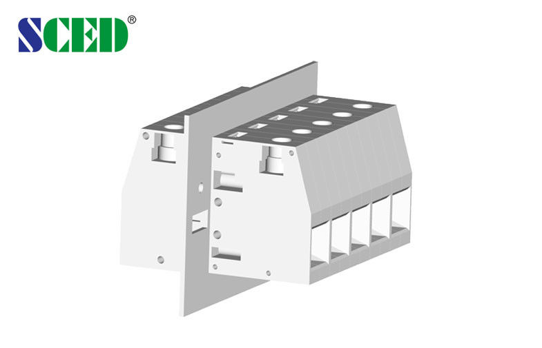 600V 150A Through Panel Terminal Blocks Pitch 18.8mm 2-24 Pole Right Angle