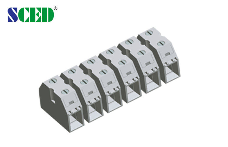 2-16 Poles Panel Mount Terminal Block 600V 85A Single Level Screw Connector