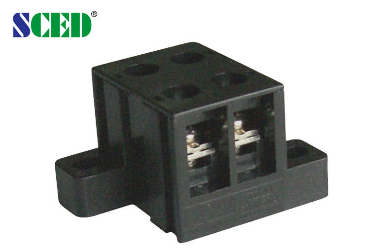 9.50mm Screw Barrier 2 Poles Panel Mount Terminal Block Electrical 300V 20A