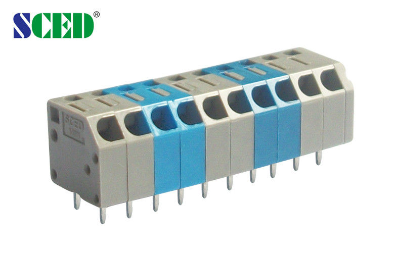 3.50mm Screwless Pcb Spring Terminal Block For Electric Power , Security 2P - 28P