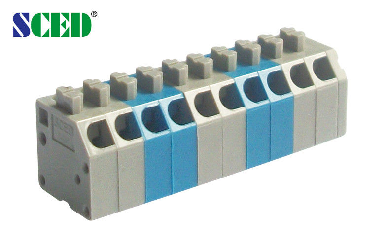 3.50mm PCB Spring Screwless terminal Block For Electric Power , 2P - 28P 300V 5A