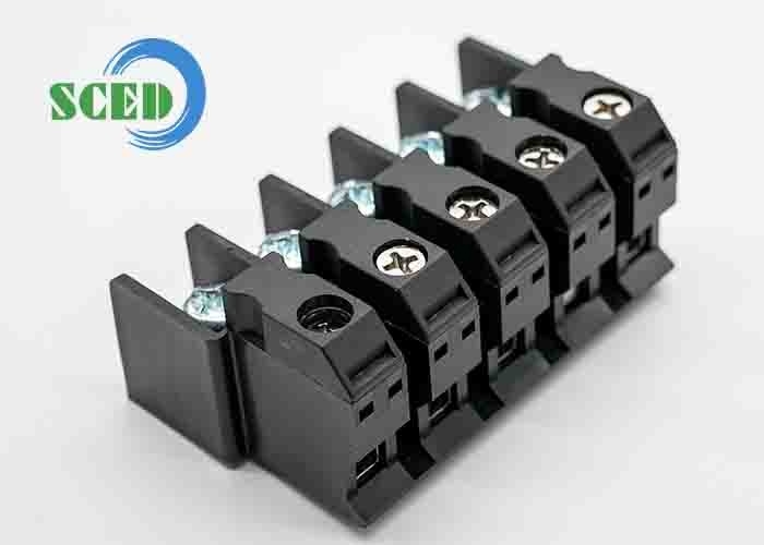 Feed Through 90A 600V PA66 M5 Perforation Terminal Block 15.00mm 4-20 AWG