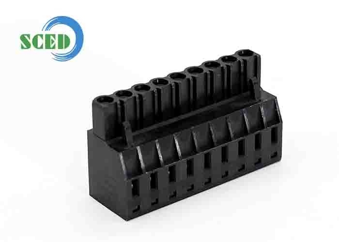 Pluggable Terminal Block Header Male Sockets 300V 15A 2-24P Pitch 5.08mm Black Plug-in Terminal Block