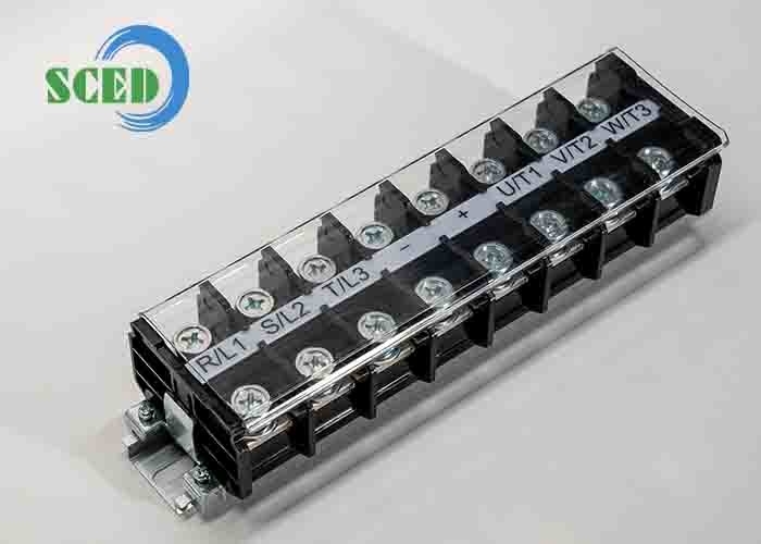 600V 101A Black 2-20AWG PCB High Current Terminal Block For Server Site