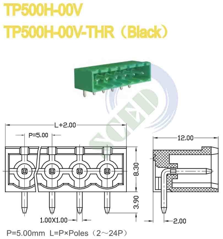 Multi Level Plug In Power Terminal Blocks 5.00mm Pitch 300V 18A 2-24Poles