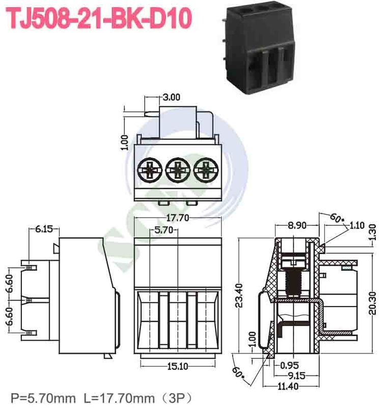 Versatile PCB Terminal Block for Various Temperature Ranges -40C To 105C Current Rating 2A/5A/10A/15A/20A/25A/30A