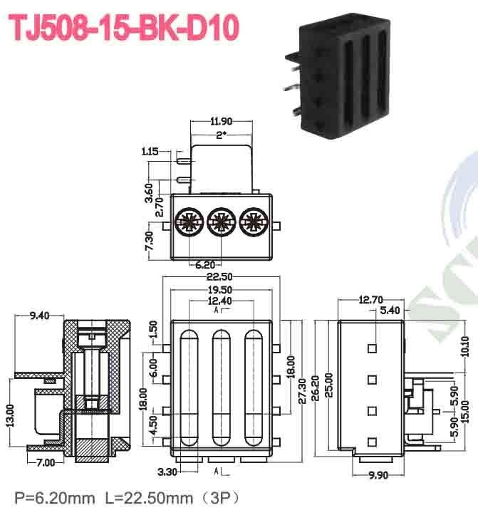 250V/300V/400V/500V Voltage Rating Terminal Block for Electrical Applications