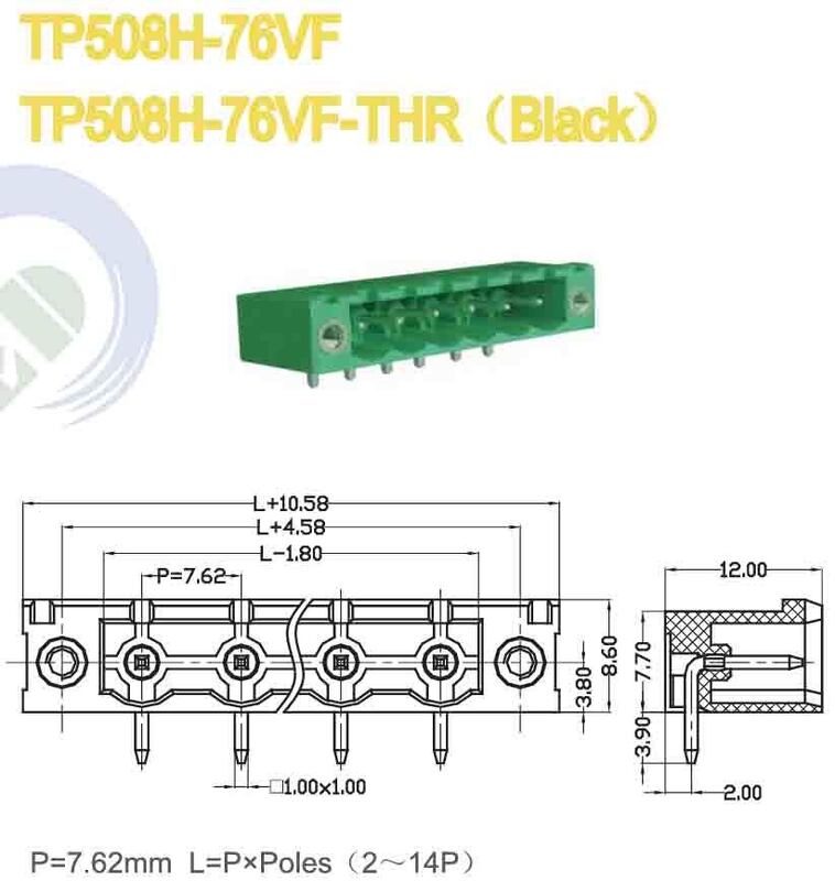 Tin Plated Terminal Block Connector Supporting Temperature Range Minus 40 to 105 Celsius Ideal for Electrical Circuit Connections