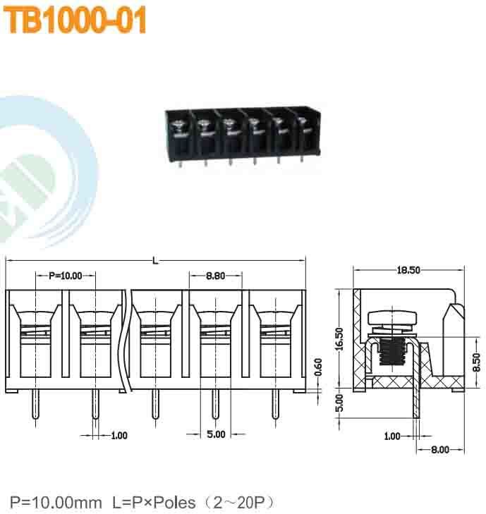Rated Connecting 2.5mm2 Barrier Terminal Block Terminal Connecting Block Providing Stable and Easy to Connection Points